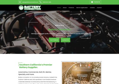 Battery Connection website design