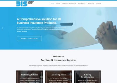 Barnhardt Insurance Services website design