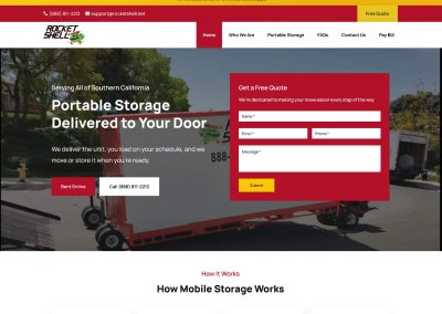 Rocket Shell website design